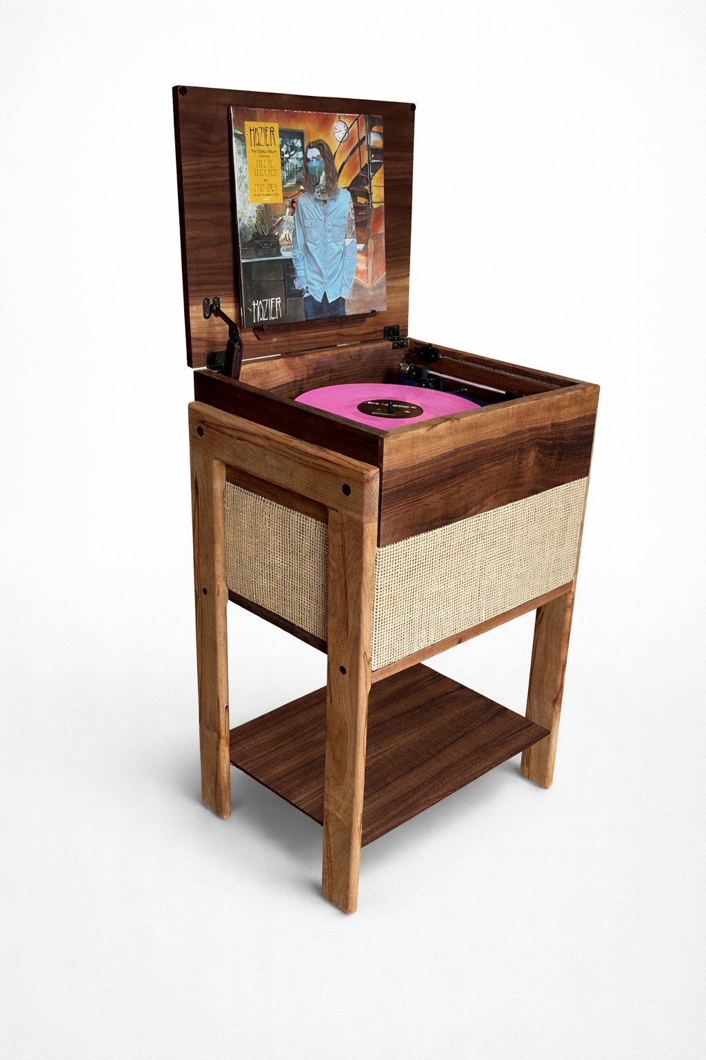 The Bob - Walnut & Maple Record Console - $2,000